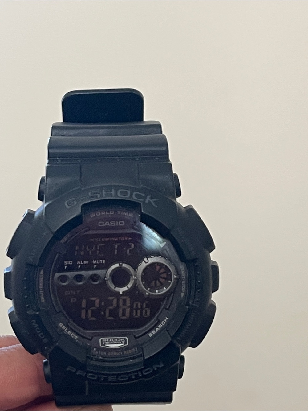 Casio G-Shock Black Digital Watch with Resin Band